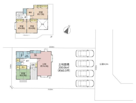 Ԏ} LXƂt2K4LDKIԃXy[X4䕪̂Ƃ肠Xy[XiԎɂj