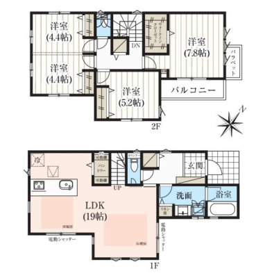 �Ԏ��} �L�X19��LDK�I���r���O�͏��g�[�����I�p���g���[�A�E�H�[�N�C���N���[�[�b�g�Ȃǎ��[�L�x�I