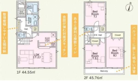 �Ԏ��} LDK17���ȏ�I���[�����Ղ�B��Q��8���̏Z�݂₷���Ԏ��I