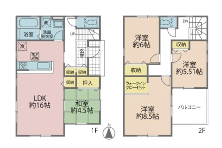 �Ԏ��} LDK�͍L�X16���I��Q����8.5���̂�Ƃ肠��L���I�E�H�[�N�C���N���[�[�b�g�t���Ŏ��[�L�x��4LDK�I